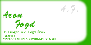 aron fogd business card